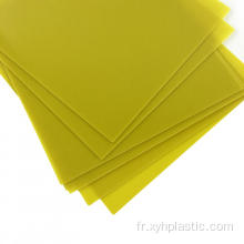 Plastique d&#39;isolation 3240 feuille époxy à fibre jaune